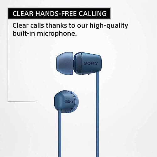 Sony WI-C100 Wireless Headphones with Customizable Equalizer for Deep Bass & 25 Hrs Battery, DSEE-Upscale, Splash Proof, 360RA, Fast Pair, in Ear Bluetooth Headset with Mic for Phone Calls (Black) 5