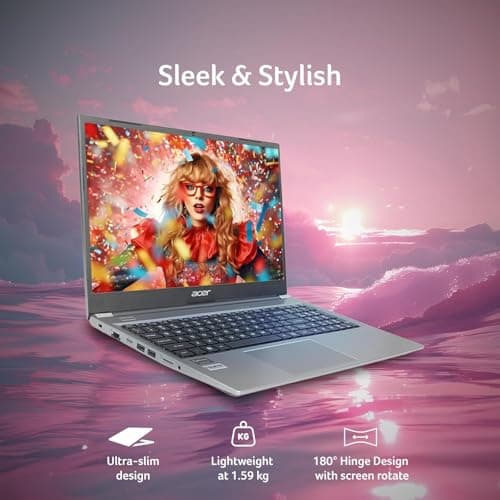 Acer Aspire Lite (2025) Intel Core i5 13th Gen 1334U - (16 GB/512 GB SSD/Intel UHD Graphics/Windows 11 Home) AL15-53 Thin and Light Laptop/15.6" FHD Display/Steel Grey/1.5 Kg/MSO 2021/3 Years Warranty 4