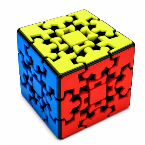 Yong Gear 3x3 Speed Puzzle, Multicolor Mechanical Brain Teaser for Kids & Adults Age 4+