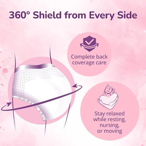 Evereve Maternity Period Panties for Women, (XXL-XXXL), 10 Pcs, Postpartum Heavy Flow Bleeding, 360 Degree Leak Protection, 3X Absorption, Soft Breathable Disposable Panties for Postnatal Recovery 5