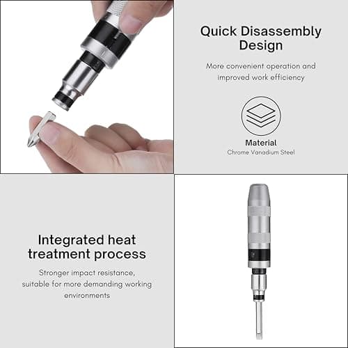 Inditrust 7 Pcs Impact Screwdriver Set | Heavy Duty Manual Impact Driver Kit with Chisel Bits | Chrome Vanadium Steel Portable Screwdriver Set for Automotive, Repair & Industrial Use 5