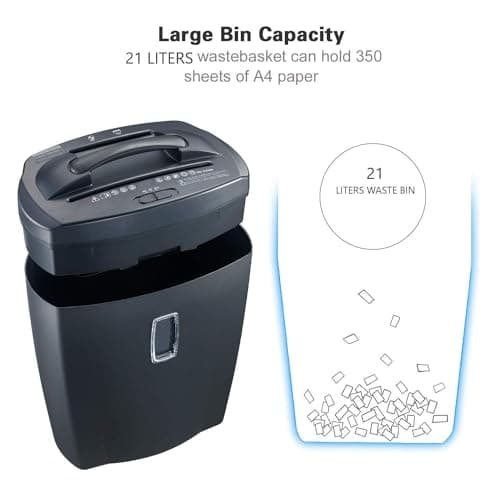 SToK (ST-30CC) 10 Sheet Cross Cut Paper, CD/DVD, and Credit Card Shredder with 21 Liter Large Waste Bin Capacity (1 Year Offsite Warranty) 3