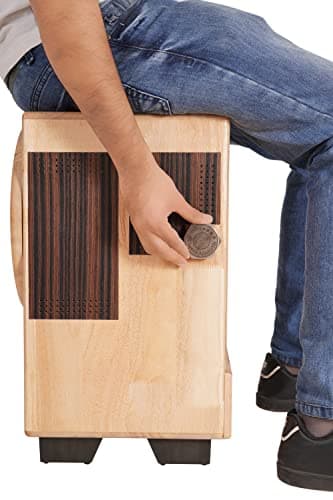 Clapbox Cajembe Cajon (4 instruments in 1) - Rubber wood (H:50 W:30 L:30) 3 Internal Snares, Natural 3