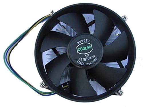 Madhabi CPU Cooler Fan Compatible with Intel LGA775 – 12V Silent Desktop PC Cooling Fan with Heat Sink, High-Performance Black Processor Cooler for Efficient Heat Dissipation and Easy Installation