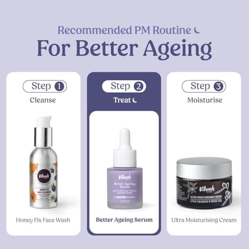 Vilvah Better Ageing Face Serum | Bakuchiol & Blue Pea Extract | Helps Reduce Fine Lines & Wrinkles | Firms, Hydrates & Strengthens Skin Barrier | Beginner-Friendly & Pregnancy-Safe | 20ml 6