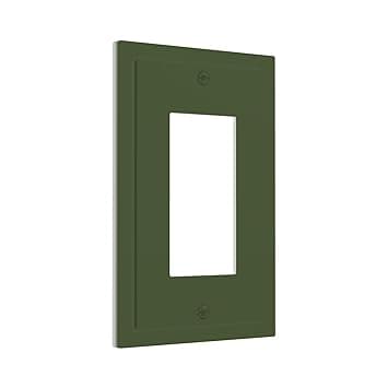 Light Switch Cover Plate Olive Green 1 Gang Outlet Covers Single Rocker Decorative Switch plates Electrical Wallplates GFCI Socket Covers for Bathroom Home Decor