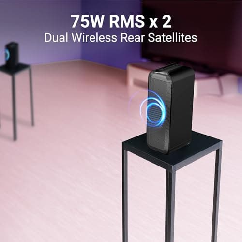 ZEBRONICS Juke BAR 9510WS PRO Dolby 5.1 Soundbar, Dolby Audio, 600 Watts, Wireless (Dual Rear Satellites & 6.5" Subwoofer), Triple Driver Soundbar, Bluetooth v5.1 | HDMI (ARC) | Optical | USB | AUX 6