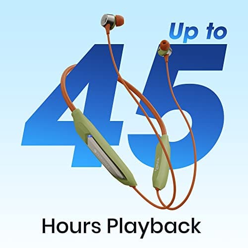 ZEBRONICS Yoga N3 with 46 Hours Backup,Bluetooth Wireless Headphones V5.2 Wireless Neckband,Enc Calling,Gaming Mode (Upto 50Ms),Voice Assistant,Dual Pairing,Splash Proof&Type C (Tropical),in Ear 3