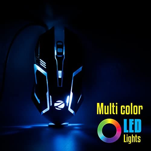 Zebronics-Transformer-M with a High-Performance Gold-Plated USB Mouse: 6 Buttons, Multi-Color LED Lights,High-Resolution Sensor with max 3600 DPI, and DPI Switch(White) 5