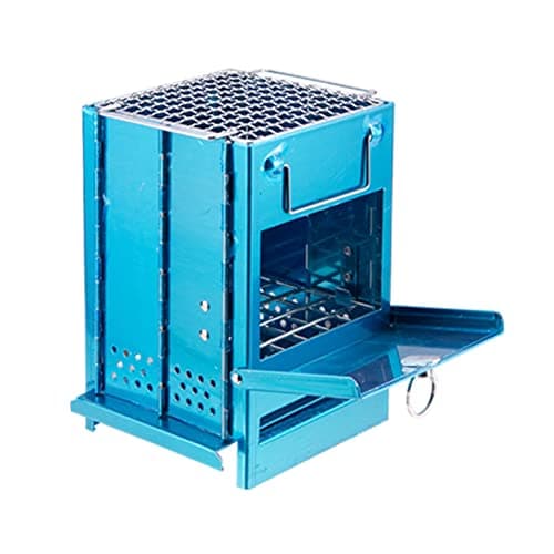 Club Bollywood®Backpacker Wood Burning Stove Charcoal Roast Burner Outdoor 15X15X21Cm|Home & Garden | Outdoor Cooking & Eating |1 Piece BBQ Grill