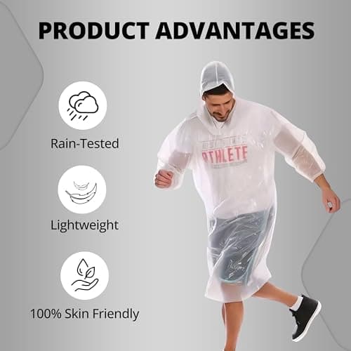 Robustt Poncho Raincoat for Men and Women - Yellow (Pack of 1) | Emergency Raincoat with Hood | One Size Fits All | Rain and Water Protection 2