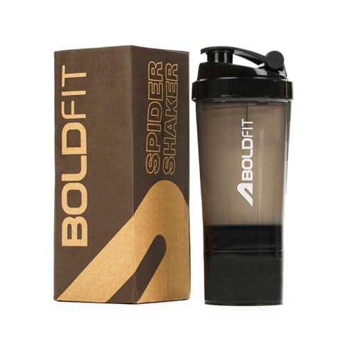 Boldfit SpiderX Gym Shaker Bottle, Shakers for Protein Shake with 2 Storage Compartment Gym protein shaker for workout