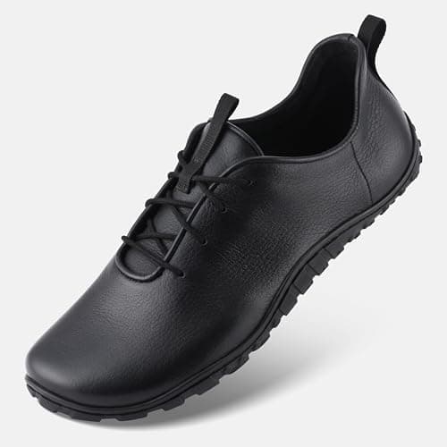 BAER SuperStride Formal Shoes for Men Genuine Leather Barefoot Footwear Wide Toe Box Office Wear Helps Reduce Foot Discomfort & Toe Compression with Premium Comfortable Oxford Footwear Design (UK 11,  3