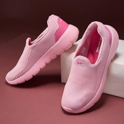 Campus Child STEEVY CH B.Pink/WHT Walking Shoes - 2UK/India 1 Pair 2