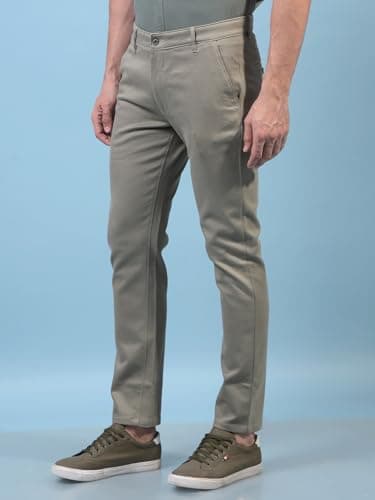 Crimsoune Club Men's Green Printed Trousers (38) 2