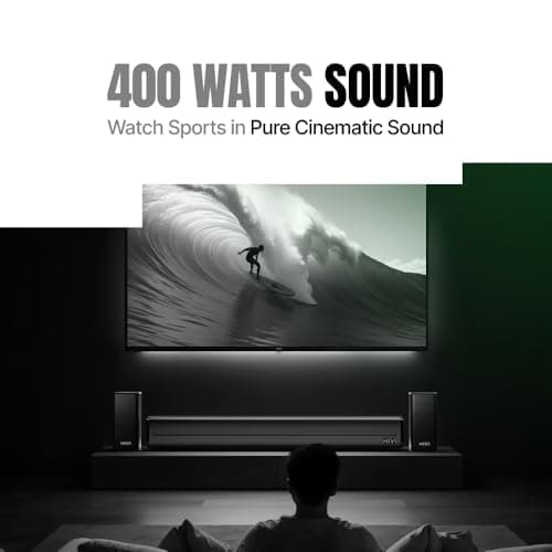 Mivi Fort Hip-Hop 4000 400 Watts Cinematic Home Theatre, 5.1 Channel, Multiple EQ & Input Modes, BT v5.3, Remote Accessibility, Made in India Sound bar 2