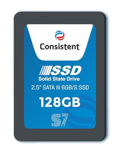 Consistent SSD 128GB 2.5 Inch SATA Internal SSD - Read: 550MB/s & Write: 500MB/s - Solid-State Drive 5 Year Warranty (128, GB)