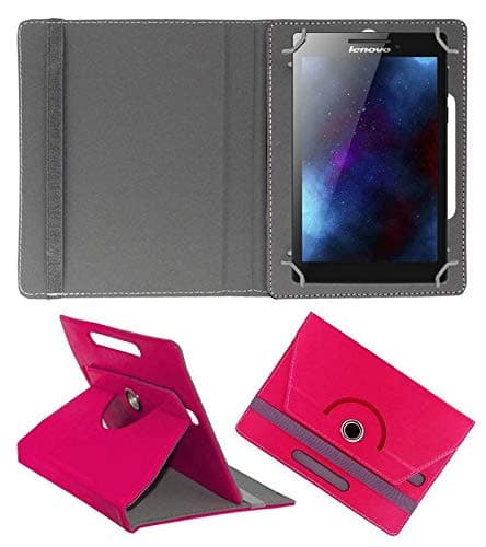 Hello Zone 360� Rotating 7� Inch Flip Case Cover Book Cover for Samsung Galaxy Tab A 7 -Pink
