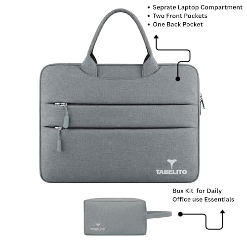 Tabelito Basic 15.6 inch Laptop Bag Sleeve Cover with Box for 15.6 inch HP/Dell/Accer/Apple/Asus/Lenovo/Ultrabook/Razer Etc.-Grey 15.6 INCH 4