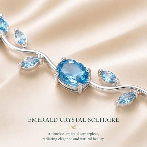 Aurie Sky Blue Tulip Bracelet for Women & Girls | Anti Tarnish Stainless Steel Floral Bracelet with Adjustable Silver Chain for Party & Daily Wear Jewellery 4