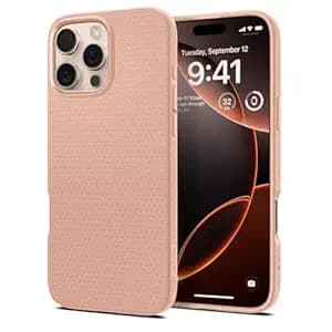 Spigen Liquid Air Back Cover Case for iPhone 16 Pro, Durable Protection, Air Cushion Technology - TPU | Rose Titanium