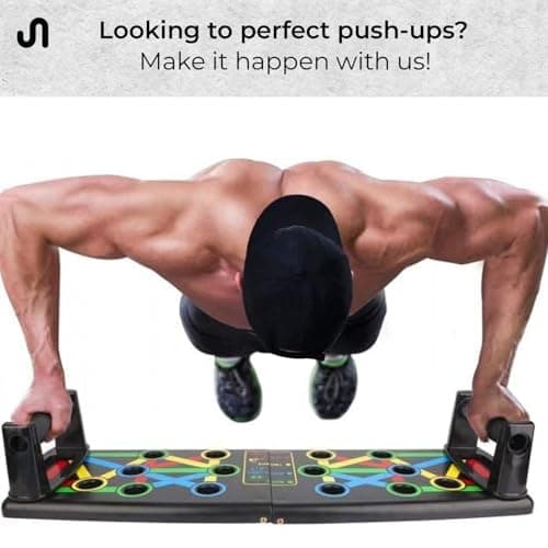 Bodyband Push Up Board Multifunction Professional Push Up Board For Chest, Back, Shoulder, Triceps Foldable Push Up Bar Portable Home Gym Equipment For Men & Women - Black 6