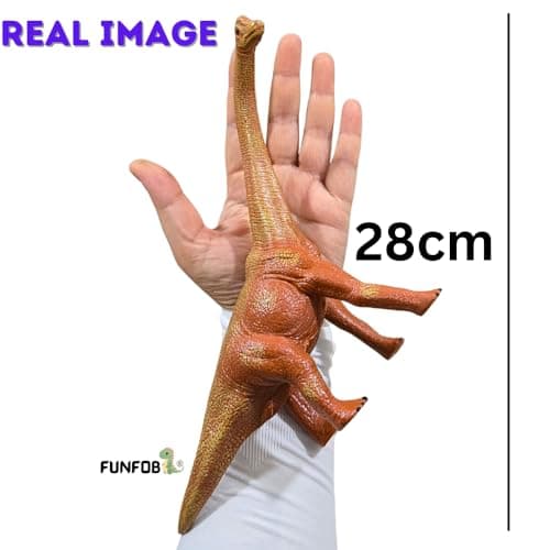FUNFOB Brachiosaurus Dinosaur Toy Figure Width -28cm | Dinosaur Action Figure Educational Wild Animal Toys for Boys & Girls | Brachiosaurus Long Neck Big Size 3