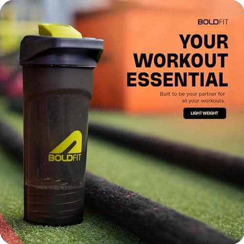 Boldfit Gym Shaker for Protein Shake Leakproof Shaker Bottles for Protein, Preworkout and Bcaa Shake, Protein Shaker Bottle for Gym Gym Bottle for Men and Women Black - 600 Ml 4