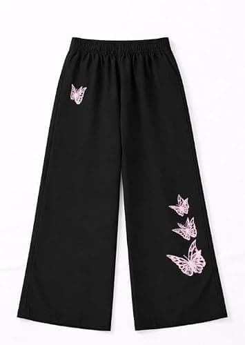AK MADE IN INDIA Girls Butterfly Print Crop Top Palazzo Set Comfortable Casual Outfit for Daily Use Multi 11-12 Years 4