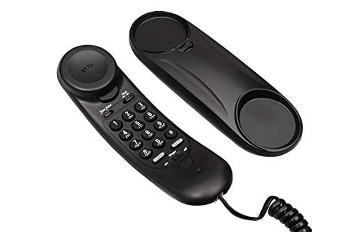 Beetel B26 Slim Corded Landline Phone,Ringer Volume Control,Wall/Desk Mountable,Ringer On/Off Switch,Clear Call Quality,Compact Design,Tone Pulse/Flash/Redial Function (Made in India) (Black)(B26)