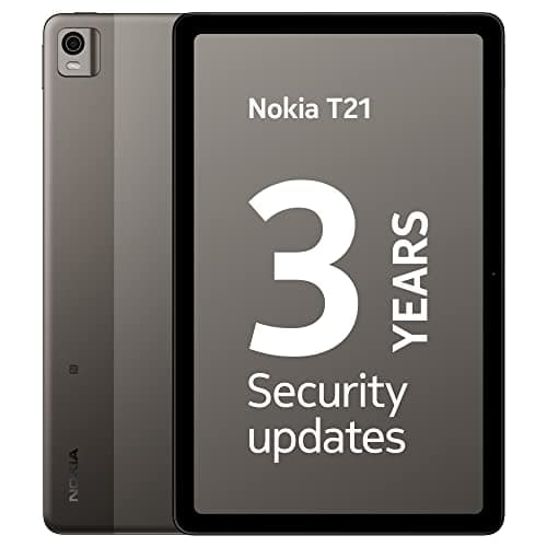 Nokia T21 with 10.3 Inches 2K Screen, Android 12 with 2 Years of Os Upgrades & 3 Years of Security Updates, 4Gb Ram, 64Gb Storage with Support for Active Pen | Wi-Fi (Grey)