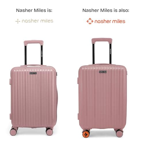 Nasher Miles Pondicherry Hard-Sided Polypropylene Cabin Luggage 20 inch | 55cm | 8 Wheels Small Trolley Bag for Travel | Suitcase (Rose Gold) 2