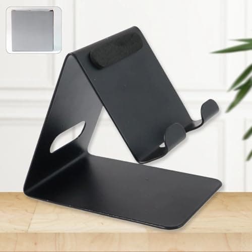 Wytronis Metal Universal Mobile & Tablet Stand Holder (1 Pc) | Adjustable Foldable Desktop Phone Stand for Smartphone, iPhone, Android, iPad | Heavy Duty Anti-Slip Table Stand 3