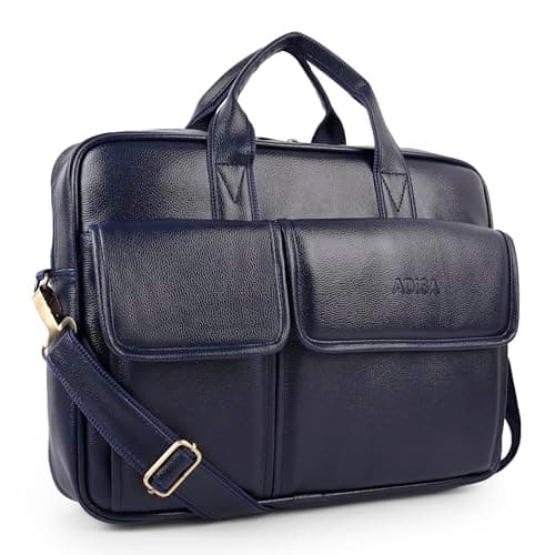 ADISA Laptop Messenger Office Bag Briefcase for Work for Men (LB6055-NAV)