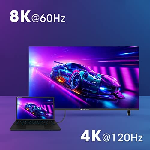 Zebronics HAA3021 HDMI Cable 2.1 with eARC & CEC, 8K @ 60Hz, 4K @ 120Hz, UHD Resolution, 3 Mtr (9.8ft), 48 Gbps Transmission, Ultra High Speed, Supports Dolby | DTS | 3D, Gold Plated, Male-to-Male 2