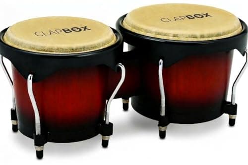 Clapbox Bongo ZHB-108S (6''+7'') with Padded Bag and Tuning Key, Vintage Sunburst 2