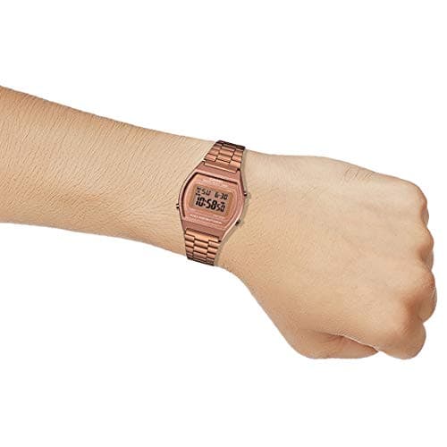 Casio Vintage B640WC-5ADF Digital Rose Gold Dial Unisex Watch Rose Gold Metal Strap (D128) 5