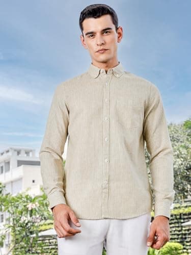 Thomas Scott Slim Fit | Button Down Collar | American Style Pocket | Long Sleeve | Shirts for Men (Available in Plus Size) Brown 3