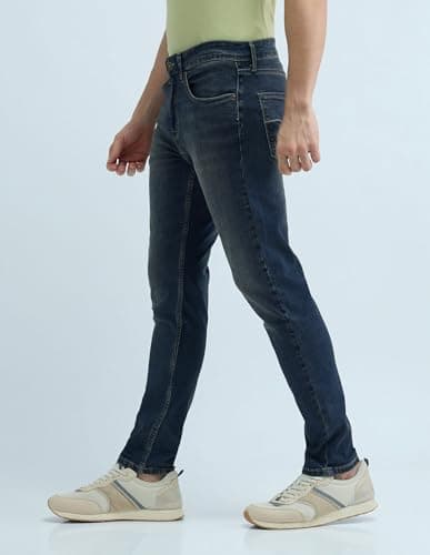 Flying Machine Indigo Solid Slim Fit Men Jeans 4