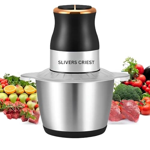 edtepy 2-Speed Electric Food Chopper & Processor – Stainless Steel Bowl, High & Low Speed Settings & 4 Sharp Blades – Ideal for Kitchen Chopping, Mincing & Mixing & Preparation ( 3 Liters, Pack of 1)