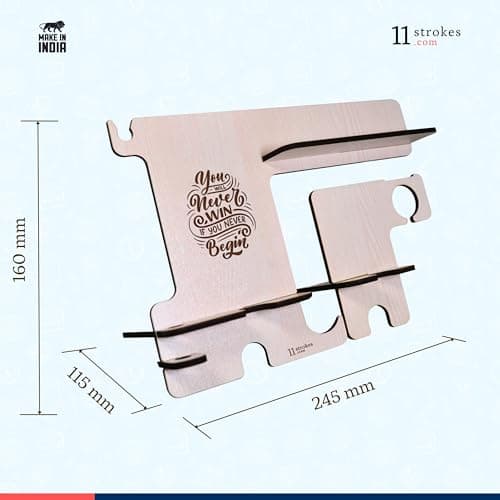 11 Strokes multipurpose organizer with mobile stand for desk, pen stand and Calendar 2025 | Office Table Accessories I Gift for man & woman I Stationary Organizers box Office decor items 3