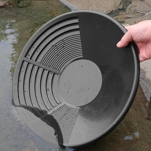 Meadawgs® Gold Panning Pan Double Riffles Enthusiasts Portable Beach for Easier Mining Without Shovel Hook| Gadgets & Other Electronics | Metal Detectors|1 Gold Panning Pan 2