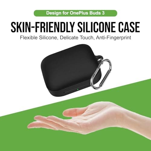 Cocoonkart Silicone Case Cover Compatible for OnePluss Buds 3 -Black 4