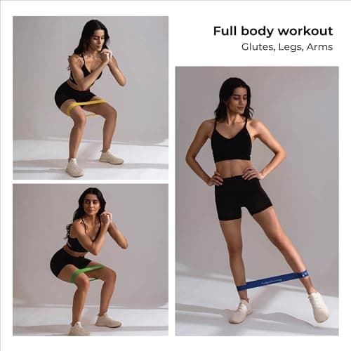 Lifelong Mini Resistance Bands Set of 3 | Theraband, Pullup Band | 2 to 12 KG : Extra Light, Light & Medium Resistance Level | Gym Rubber Band for Exercise, Physio, Yoga, Training 5