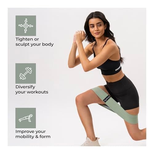 Lifelong Anti Slip Fabric Resistance Band for Workout | Medium Resistance | Exercise | Gym | Pullup Band | Stretching Band for Exercise, Physio, Yoga, Training | Theraband 3