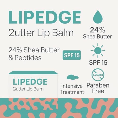 Lipedge Butter Lip Balm, Deep Nourishing, Long-Lasting Moisture 10g 5