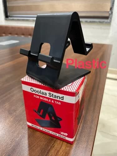 BLAXSTOC (P11+Peramid Mobile Stand for Table, Table Mobile Stand,Mobile Holder for Taible,Stand for Mobile and Tablet (Pack of 2) 4