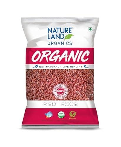 Natureland Organics Red Rice 1 Kg (Total 2 Kg) - Organic Rice