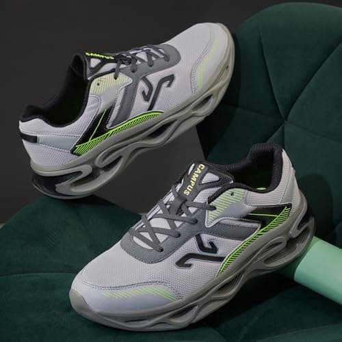 Campus Men's FEROX L.Grey/D.Grey Running Shoes - 9UK/India 1 Pair 2