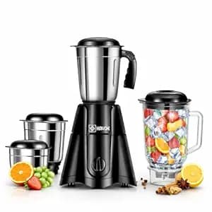 Havok Z Black Edition 750W Juicer Mixer Grinder with 4 Stainless Steel Jars | Multi-Purpose Kitchen Appliance for Grinding & Juicing